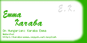 emma karaba business card